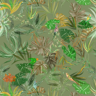 Printed Ecovero Viscose- Exotic Rainforest