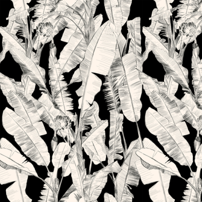 Printed Viscose - Leafy Ink