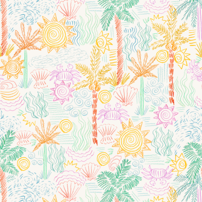 Printed Organic Cotton Voile - Malibu