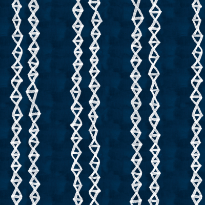 Printed Organic Cotton Voile - Helix Blue