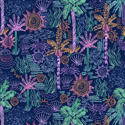 Printed Organic Cotton Voile - Madagascar