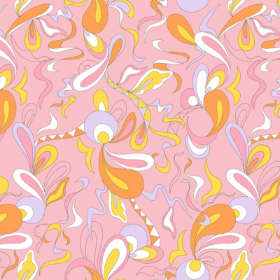 Printed Cotton - Emilio Pink