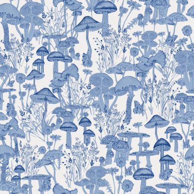 Printed Ecovero Viscose - Mushroomland