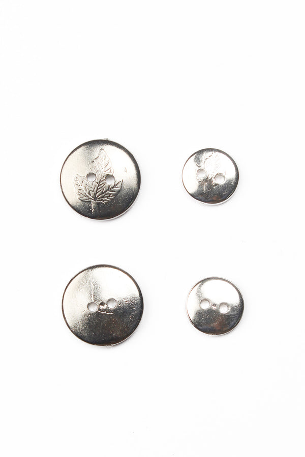 Metal Coated Buttons- Leaf