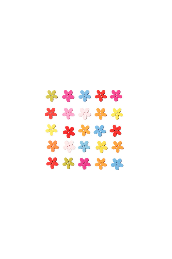 Wooden Buttons Pack - Wooden Daisy Small