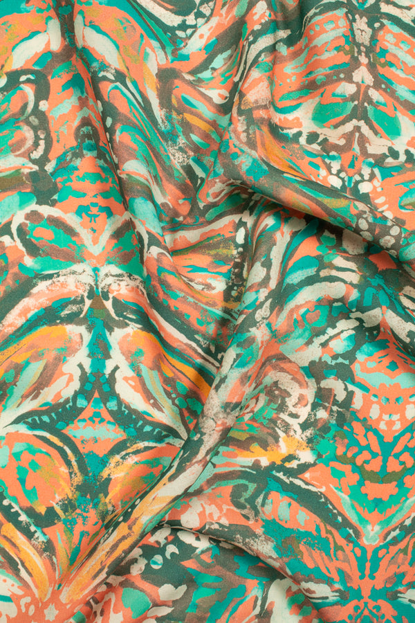 Printed Viscose - Butterfly House Seafoam