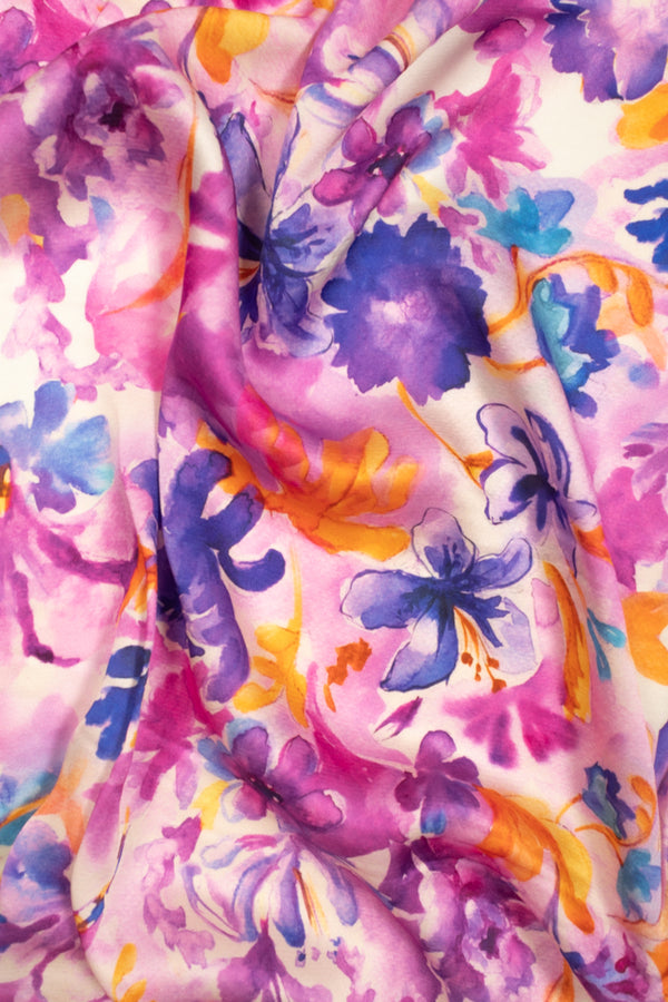 Printed Ecovero Viscose - Purple Blossom