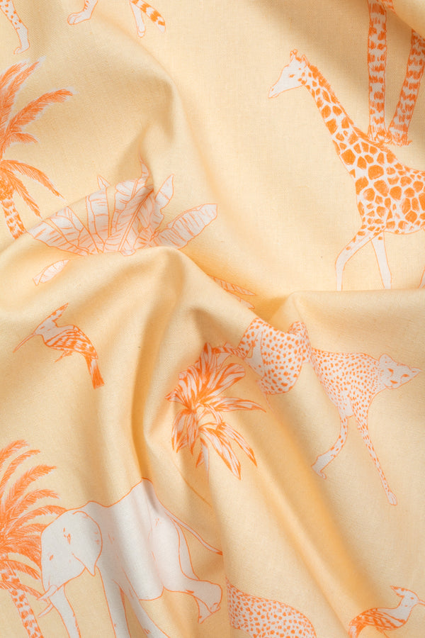Printed Coton Linen - Golden Hour Safari
