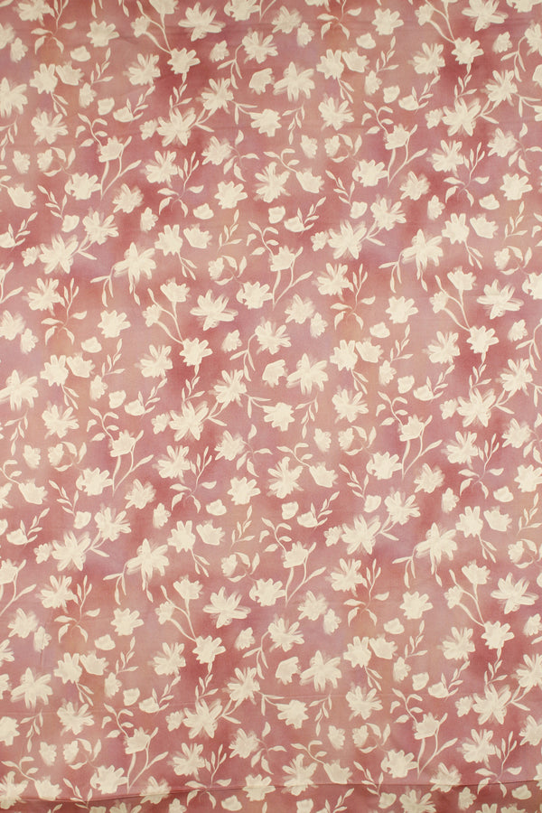 Printed Cotton Twill Spandex - Rose Water