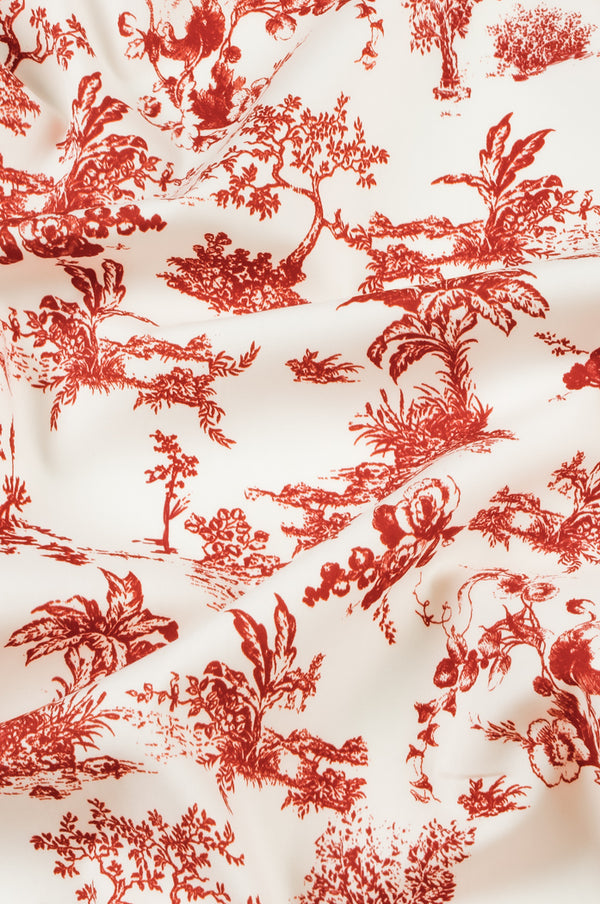 Printed Cotton - Frolic In The Forest Red