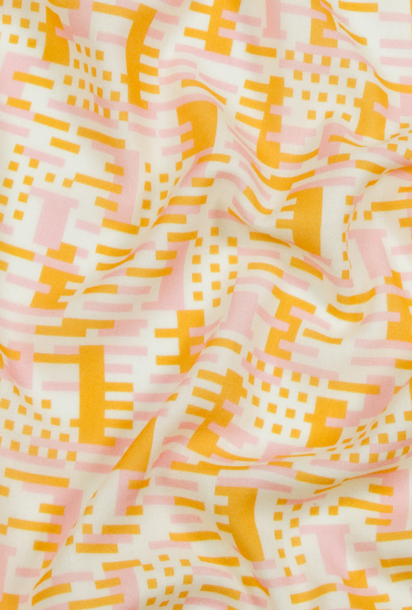 Printed Cotton - Data Capture Yellow