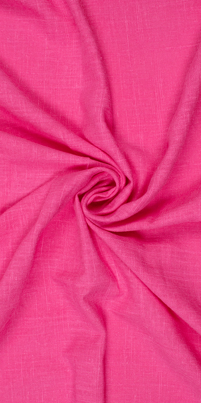 Plain Ecovero Viscose/Linen- Bubblegum